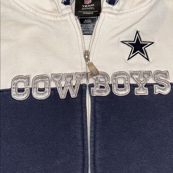 NFL Team Apparel Dallas Cowboys Full Zip Hoodie - Picture 4 of 5